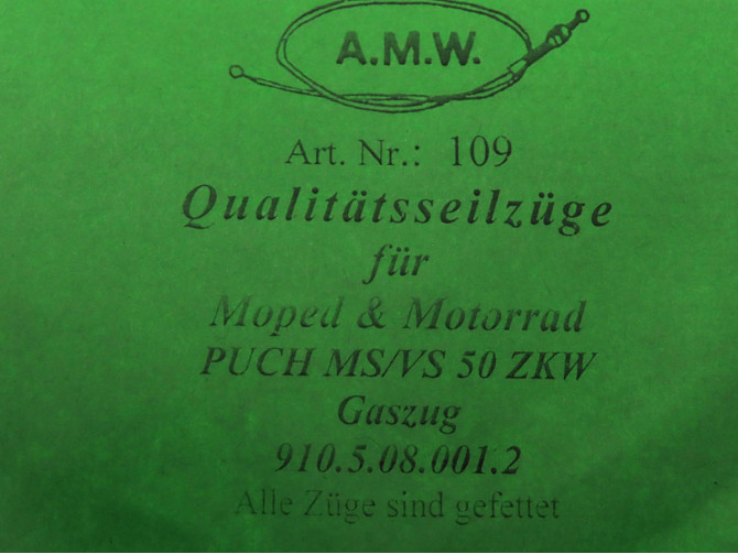 Bowdenzug Puch MS50 VS50 Gaszug A.M.W.  product